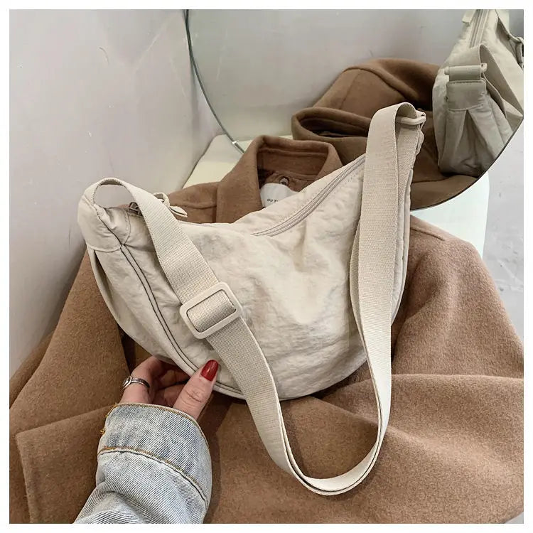 Zyrana Small Nylon Messenger Bag
