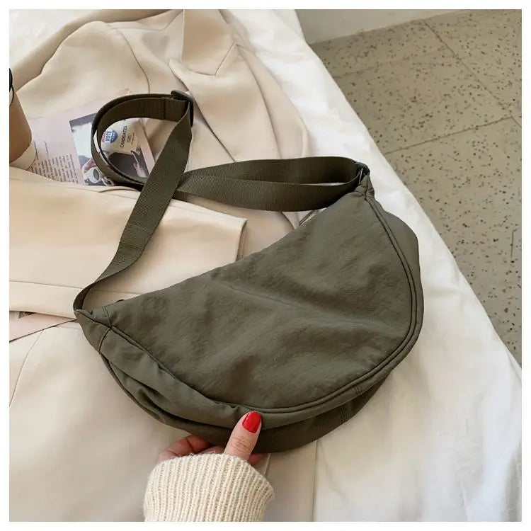 Zyrana Small Nylon Messenger Bag