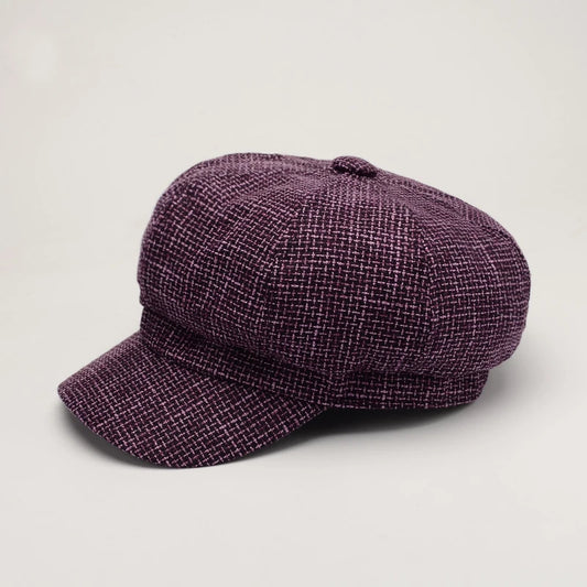 Zyrana Plaid Newsboy Cap