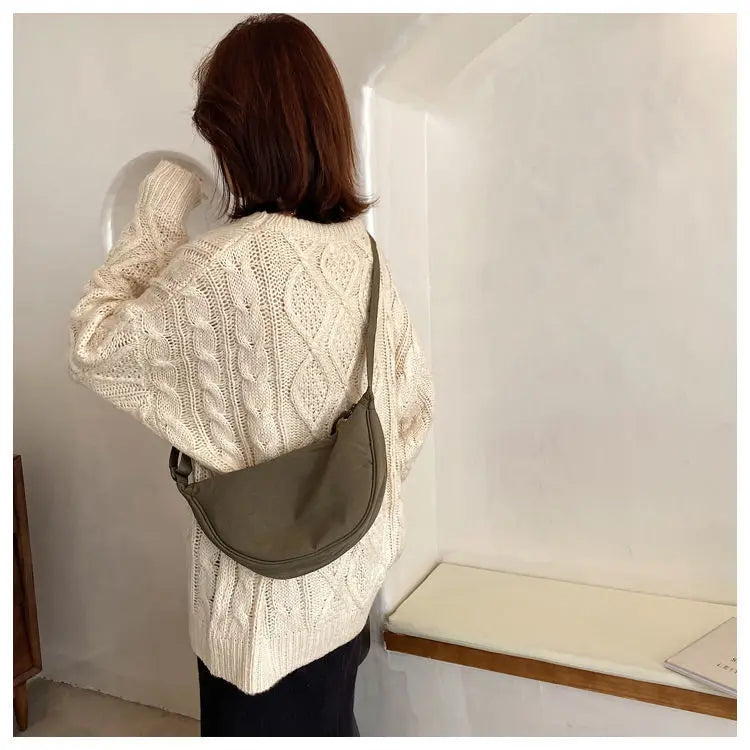 Zyrana Small Nylon Messenger Bag