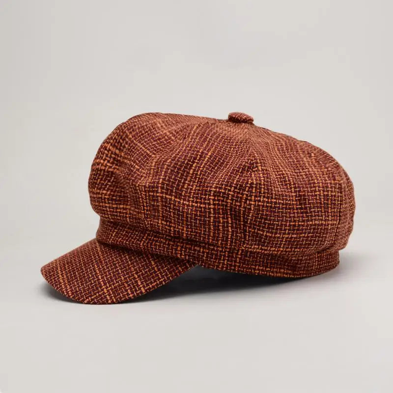 Zyrana Plaid Newsboy Cap