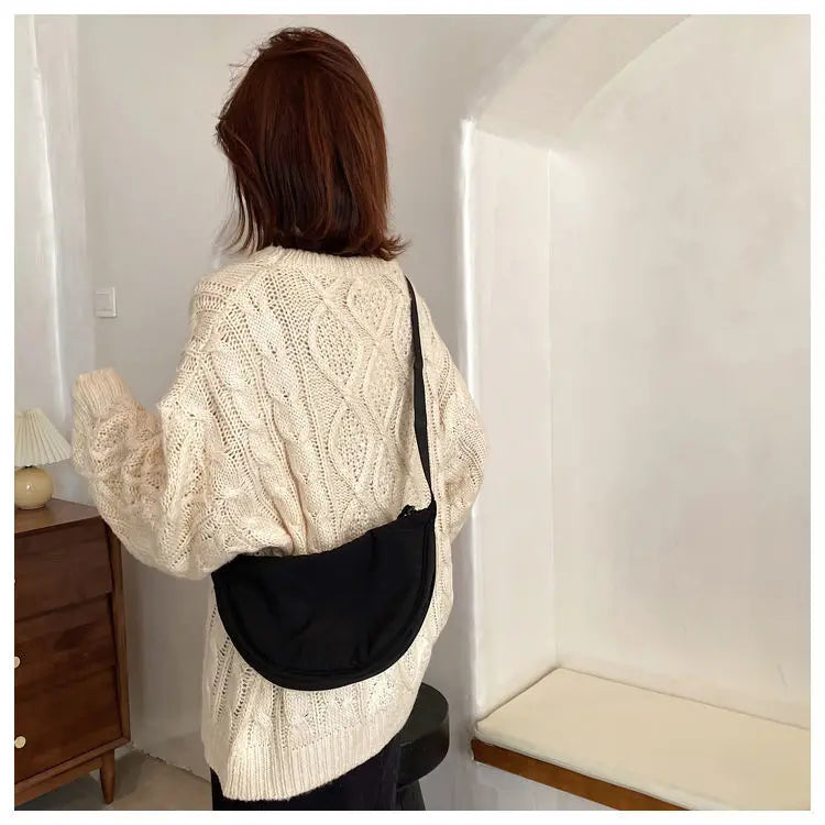 Zyrana Small Nylon Messenger Bag