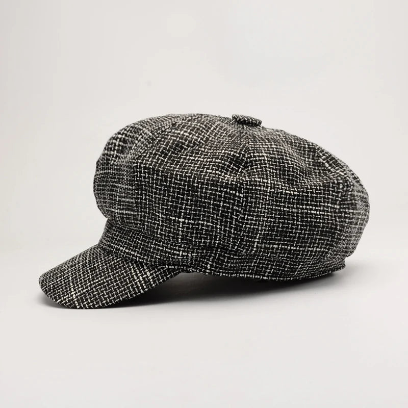 Zyrana Plaid Newsboy Cap