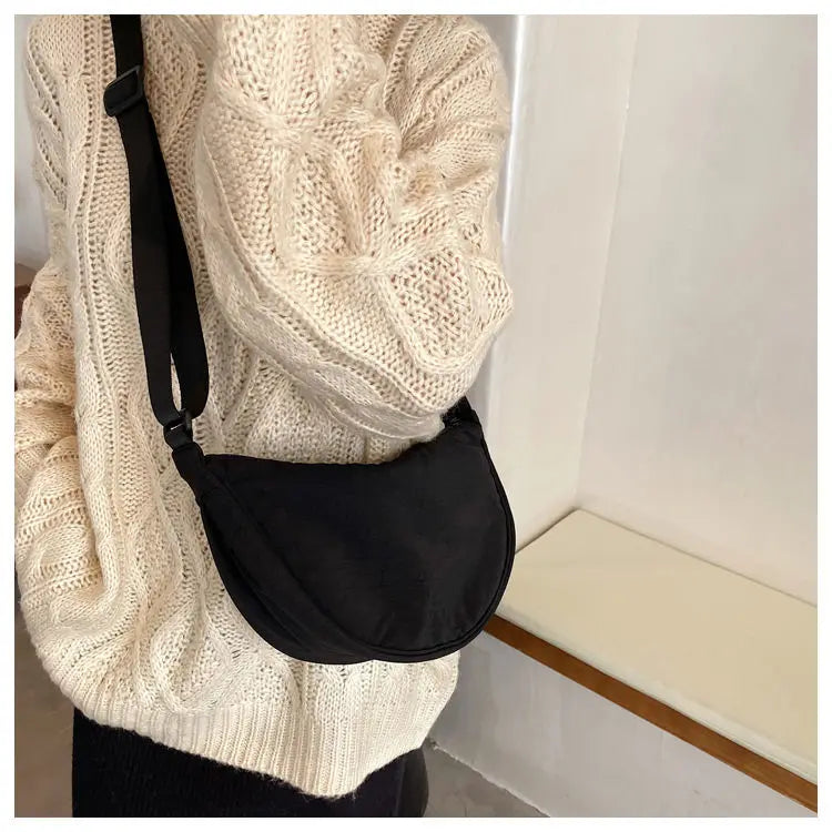 Zyrana Small Nylon Messenger Bag