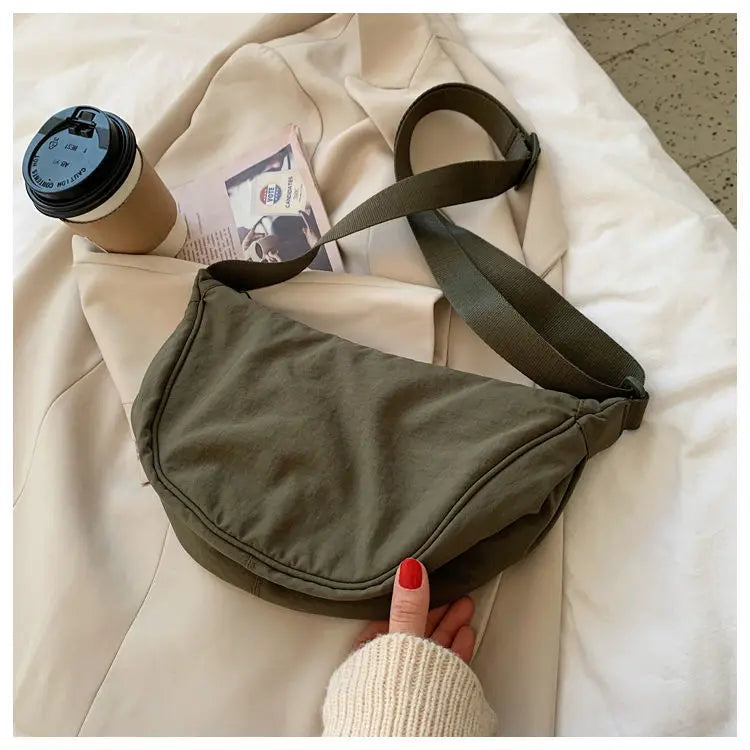Zyrana Small Nylon Messenger Bag