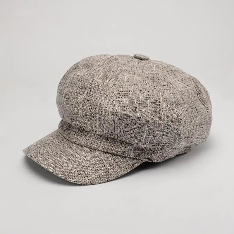 Zyrana Plaid Newsboy Cap
