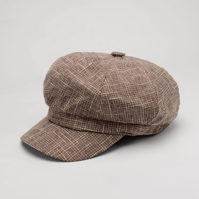 Zyrana Plaid Newsboy Cap