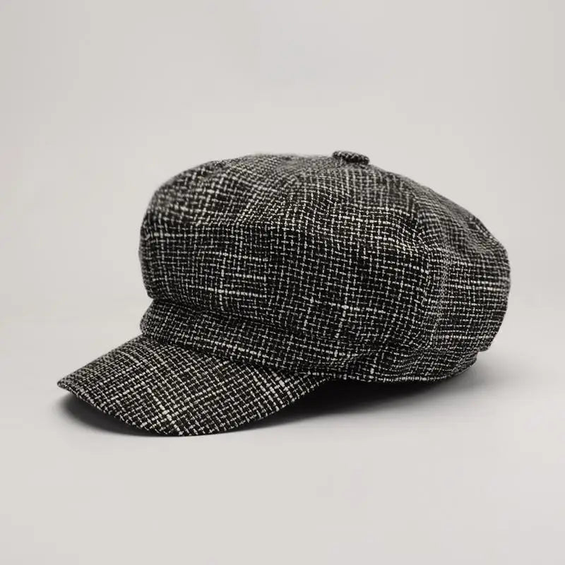 Zyrana Plaid Newsboy Cap