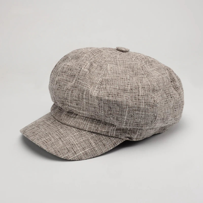 Zyrana Plaid Newsboy Cap