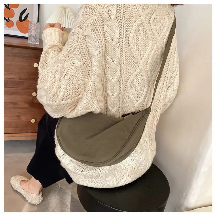 Zyrana Small Nylon Messenger Bag