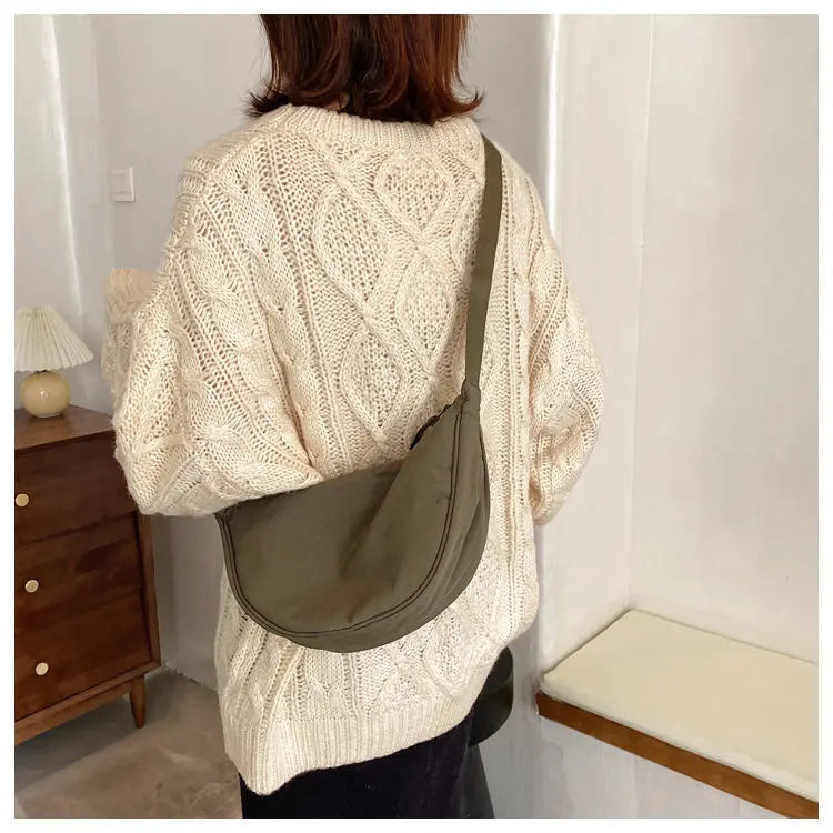 Zyrana Small Nylon Messenger Bag