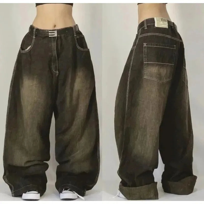 Zyrana Y2K Multi-Pocket Baggy Jeans