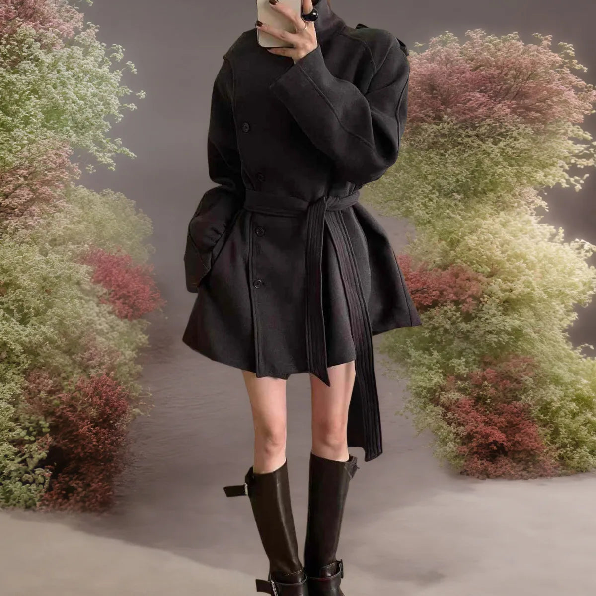 Zyrana Belted Trench Coat