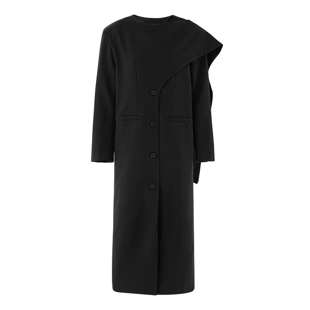 Zyrana Scarf Collar Trench Coat