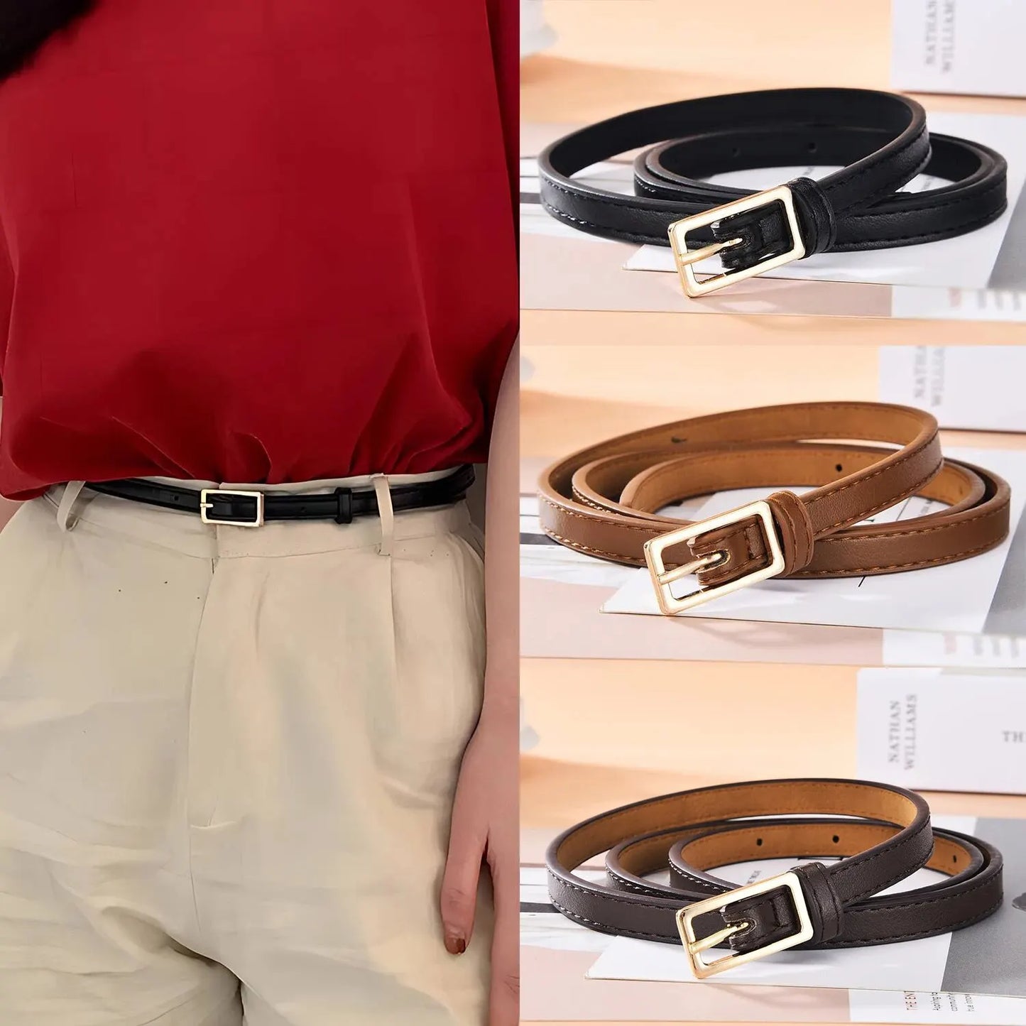 Zyrana Minimalist Thin Belt