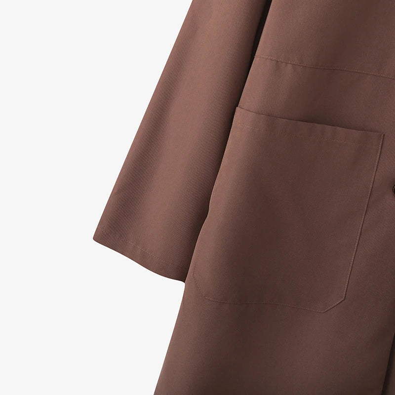Zyrana Lapel Neck Loose Trench Coat