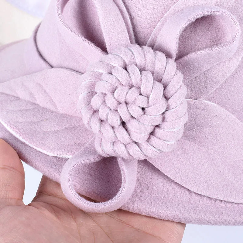 Zyrana Elegant Wool Fedora Hat