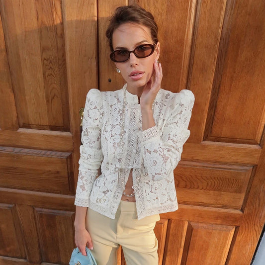 Zyrana Vintage Lace Blouse