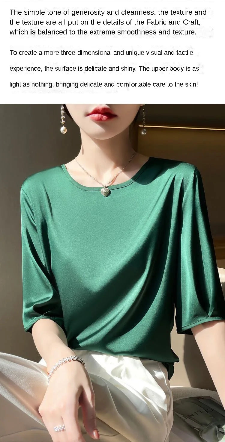 Zyrana Silky Satin Blouse