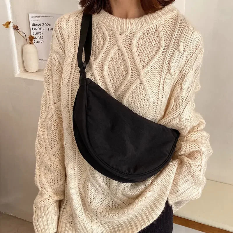 Zyrana Small Nylon Messenger Bag