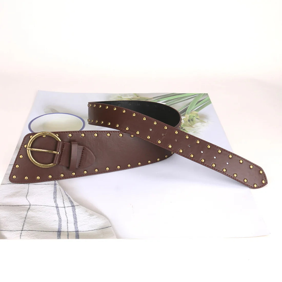 Zyrana Bronze Stud Waist Belt