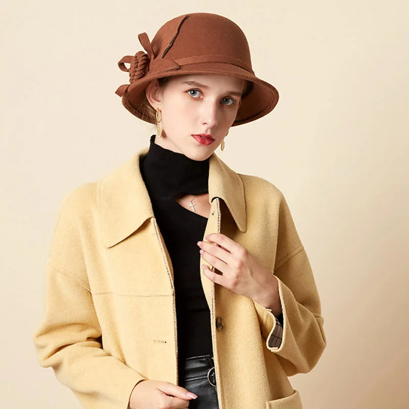 Zyrana Elegant Wool Fedora Hat
