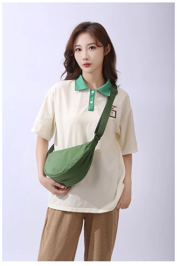 Zyrana Small Nylon Messenger Bag