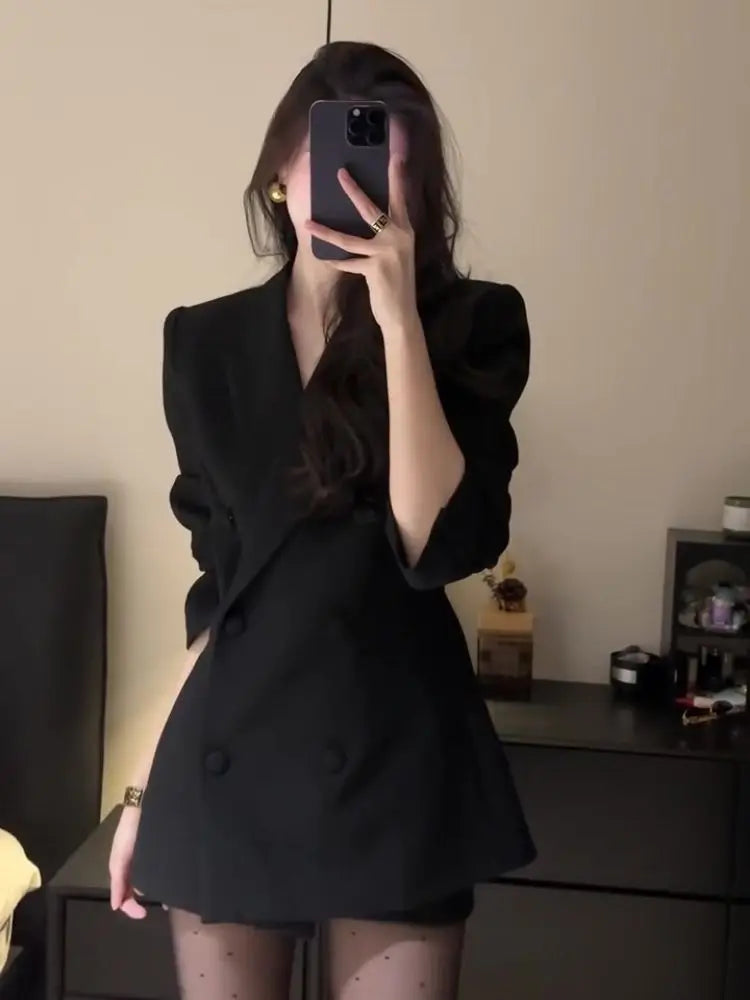 Zyrana Slim Fit Double-Breasted Blazer