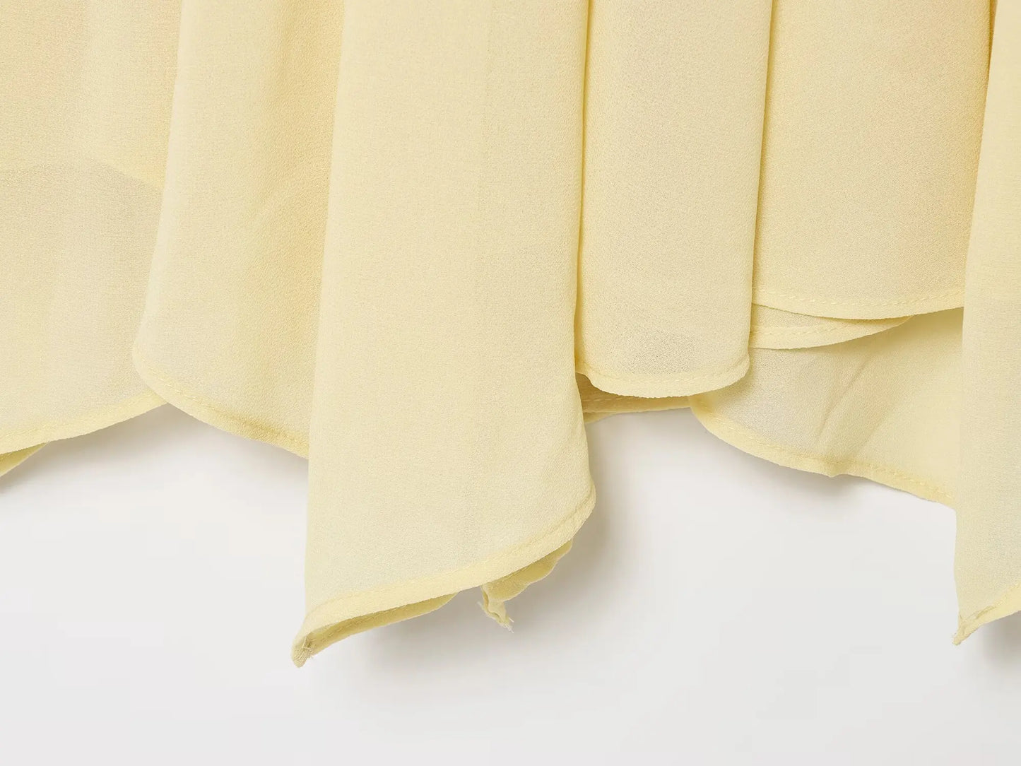 Zyrana Chiffon Midi Skirt with Side Drawstring