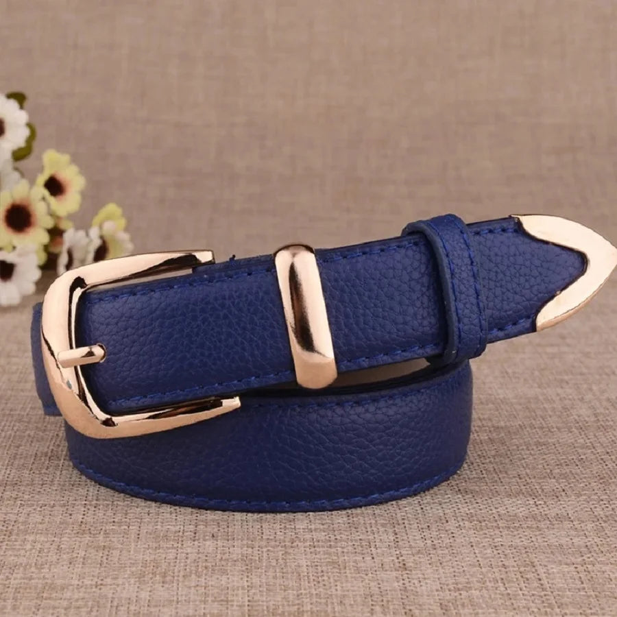 Zyrana White Leather Belt