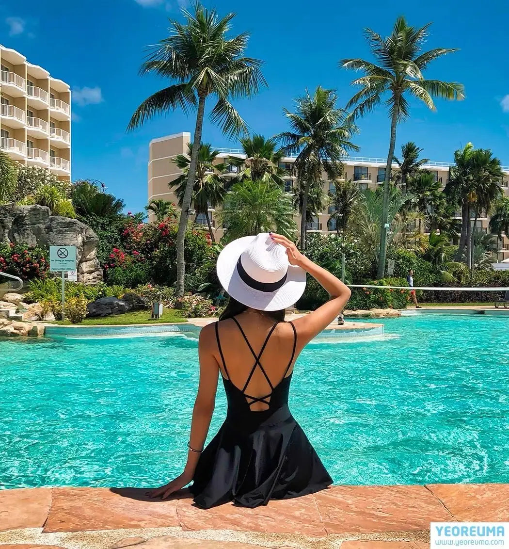 One-Piece Boxer Swim Dress