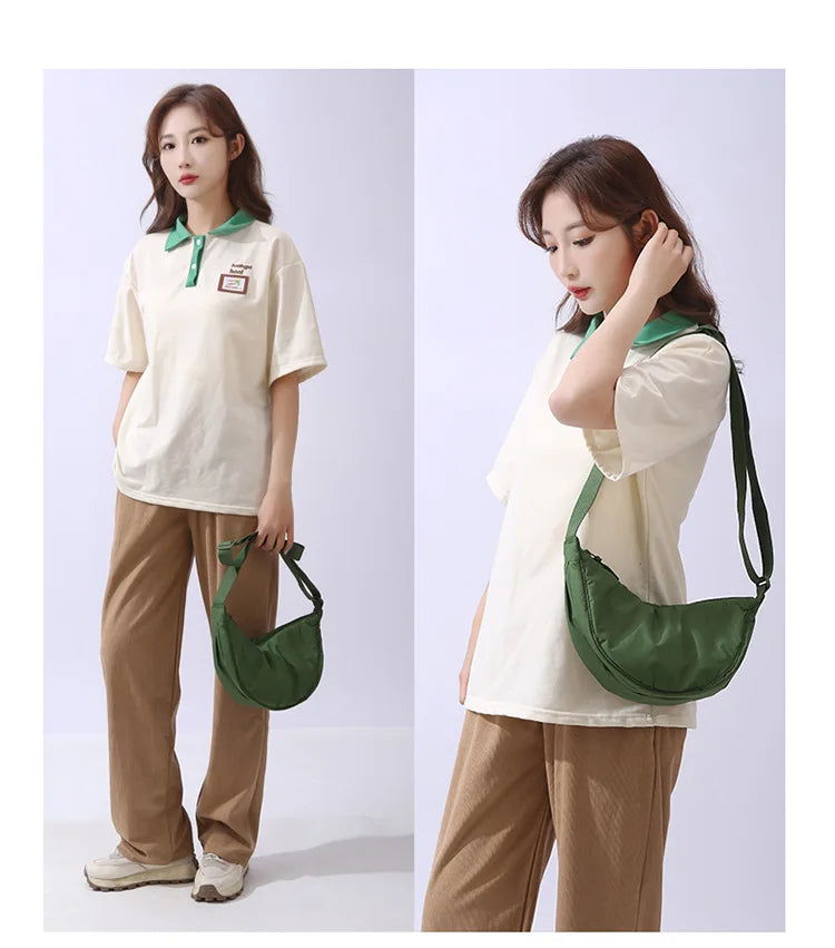 Zyrana Small Nylon Messenger Bag
