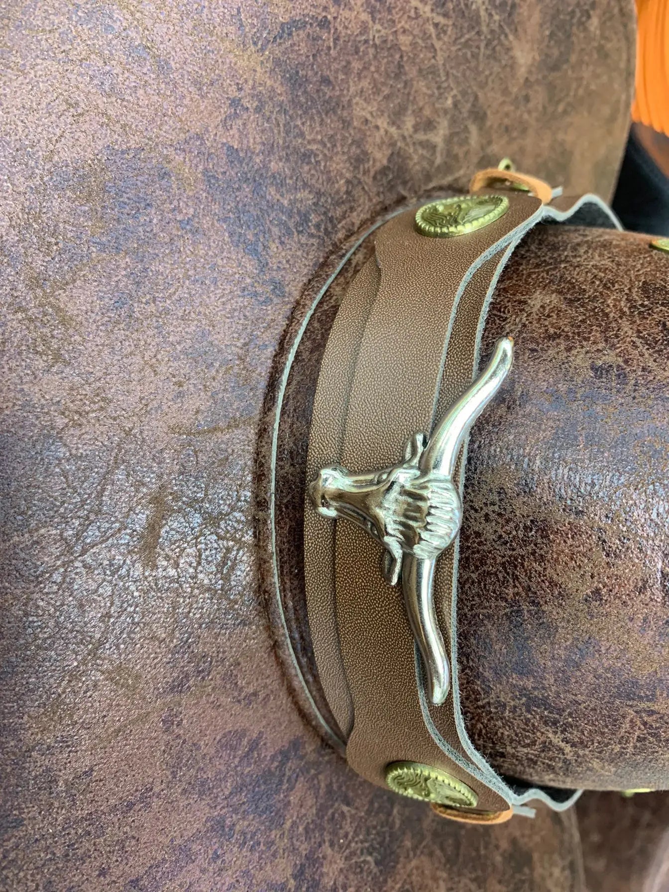 Zyrana Faux Leather Cowboy Hat