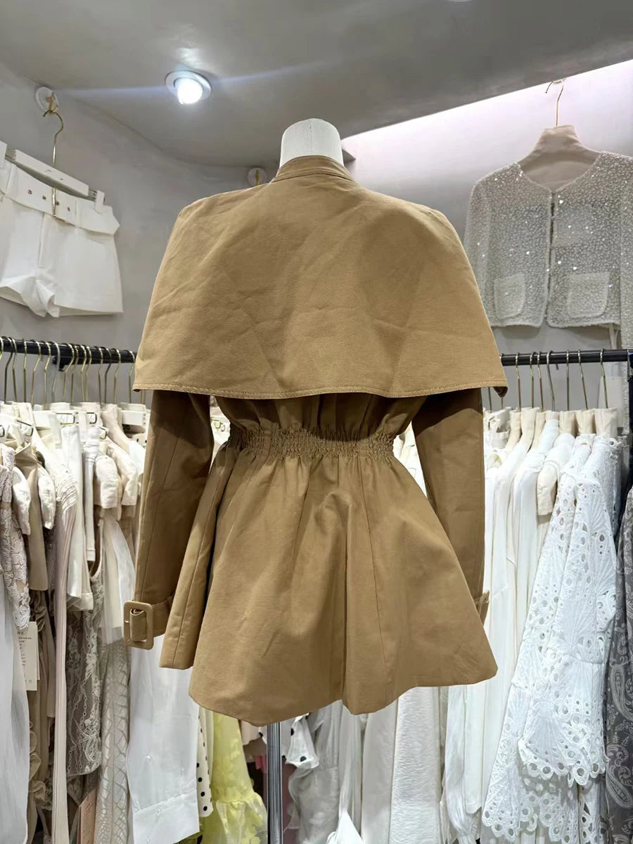 Zyrana Bowknot Trench Coat