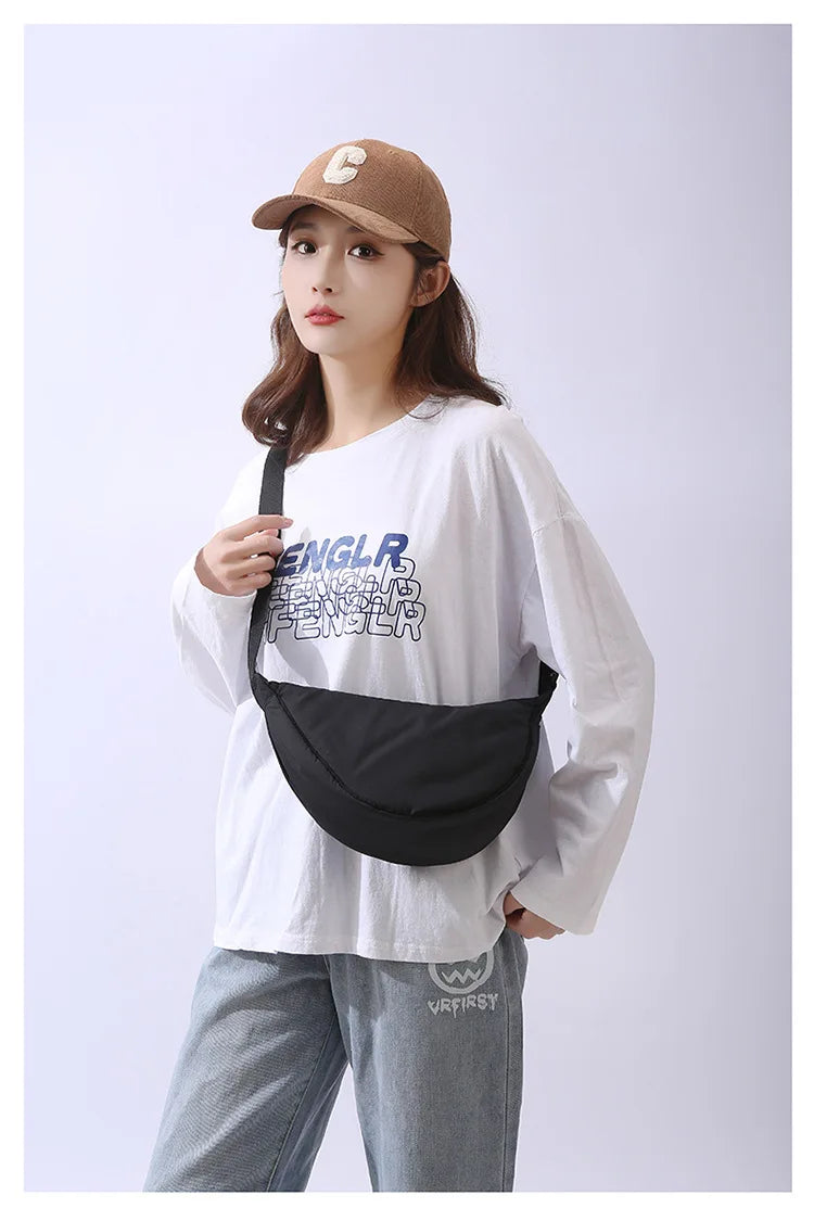 Zyrana Small Nylon Messenger Bag