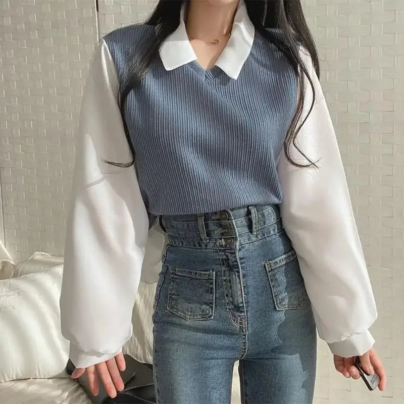 Zyrana Polo Layered Blouse
