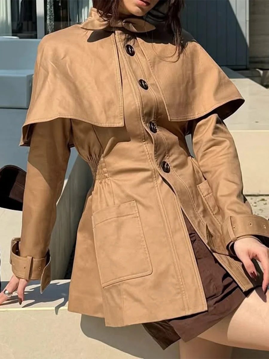 Zyrana Bowknot Trench Coat