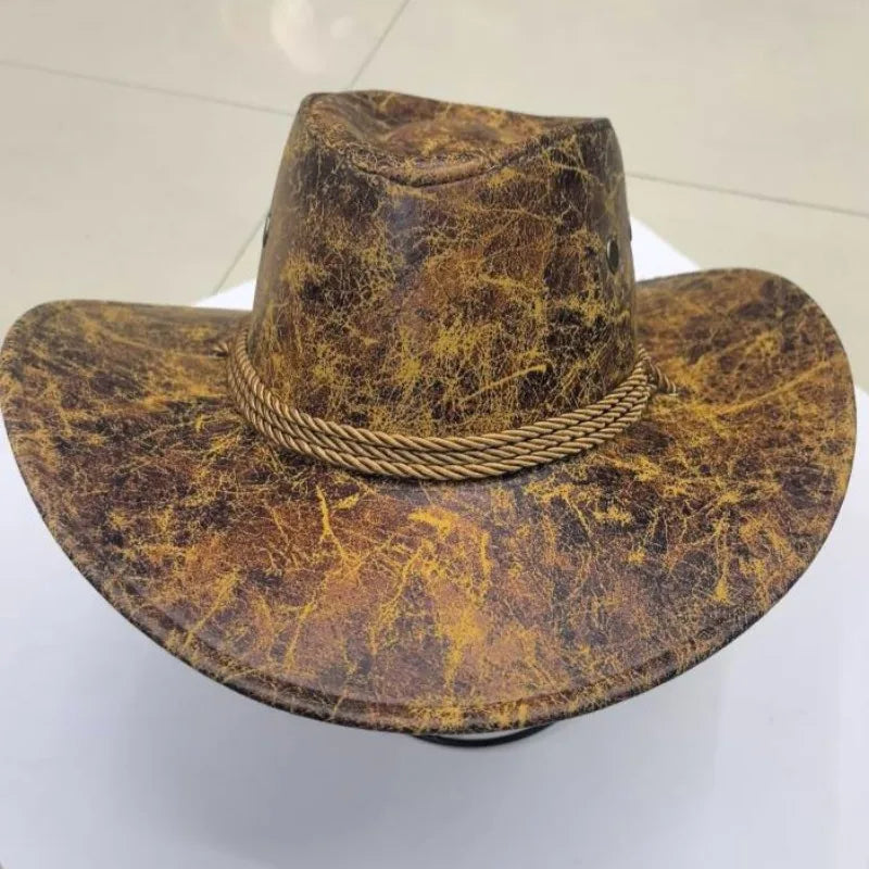 Zyrana Faux Leather Cowboy Hat