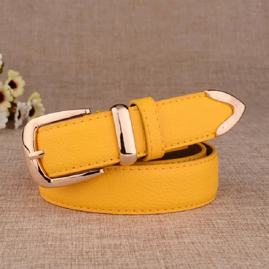 Zyrana White Leather Belt