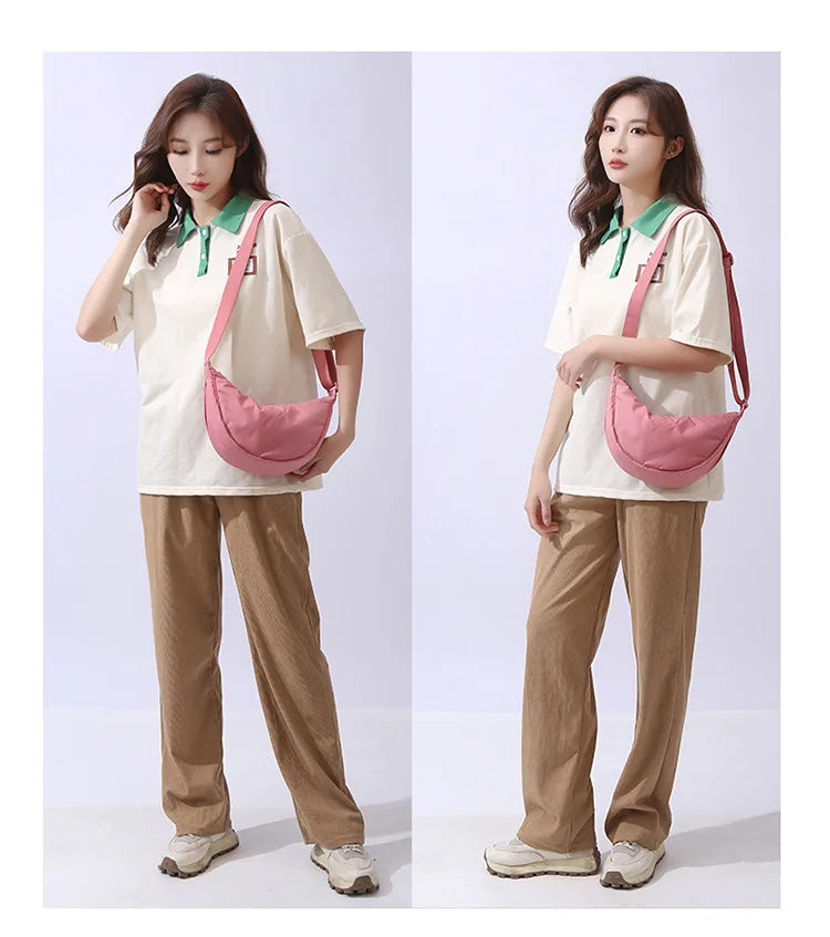 Zyrana Small Nylon Messenger Bag
