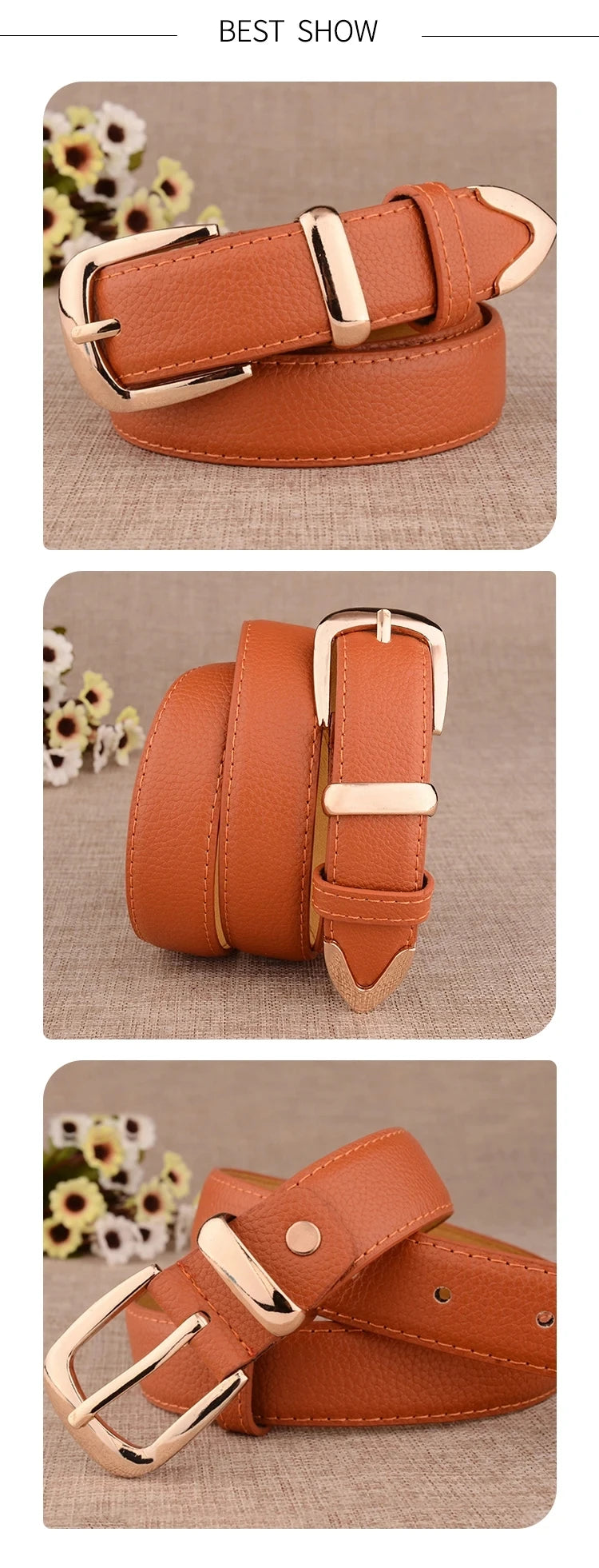 Zyrana White Leather Belt