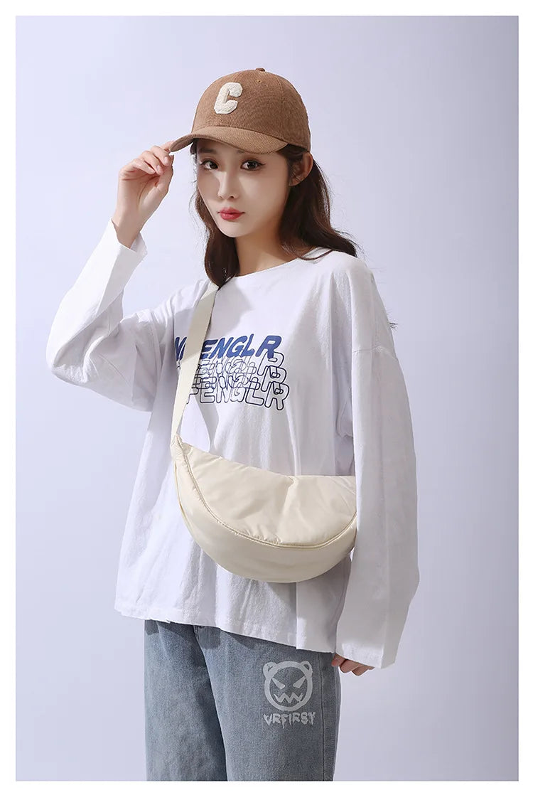 Zyrana Small Nylon Messenger Bag