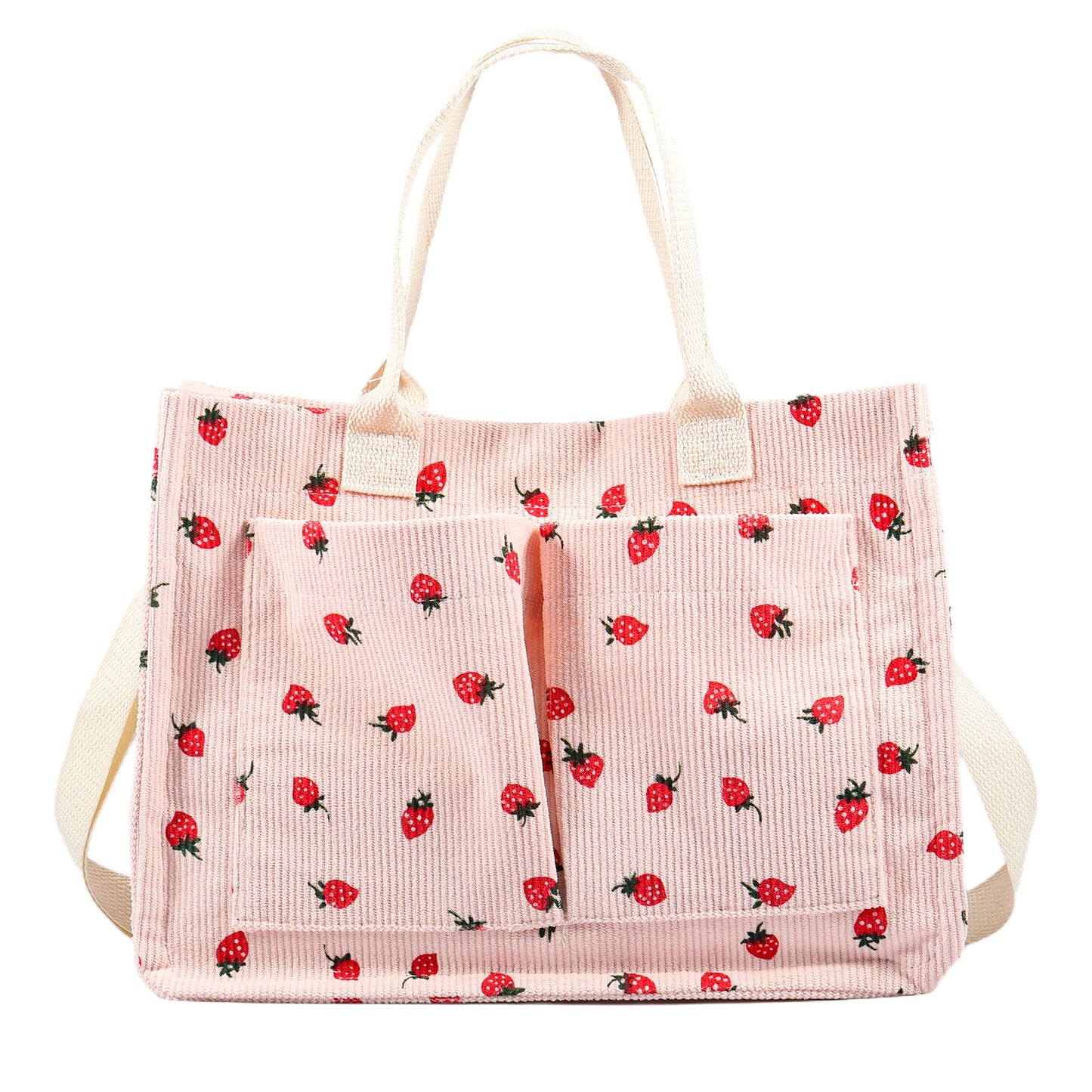 Zyrana Minimalist Strawberry Patch Tote