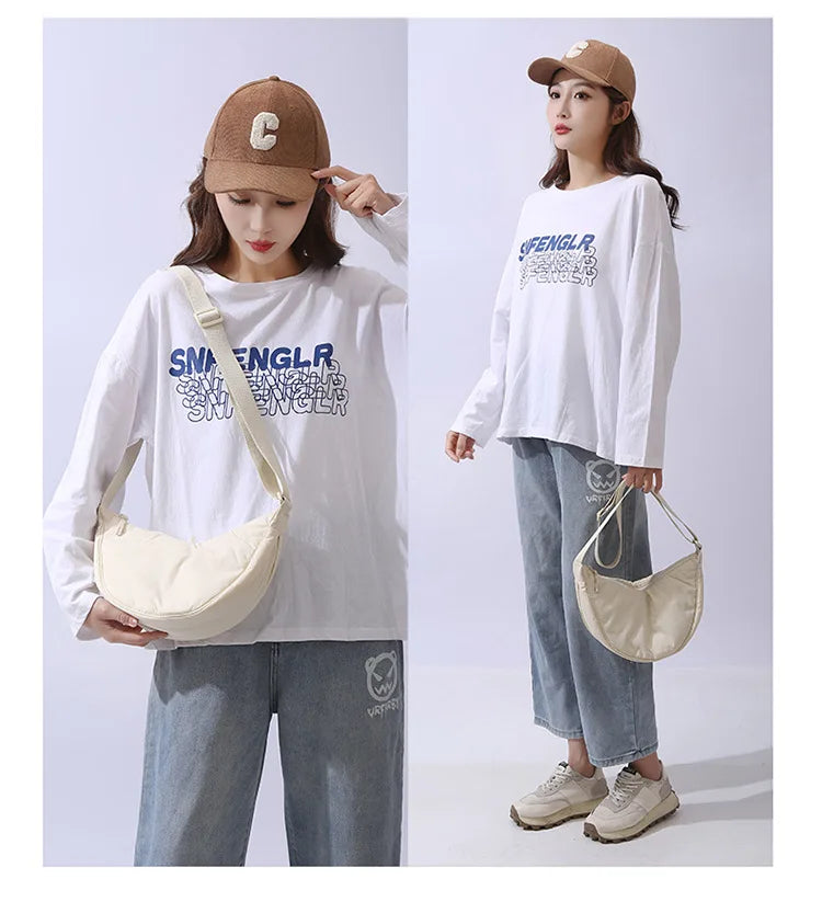 Zyrana Small Nylon Messenger Bag