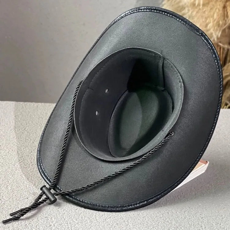 Zyrana Faux Leather Cowboy Hat