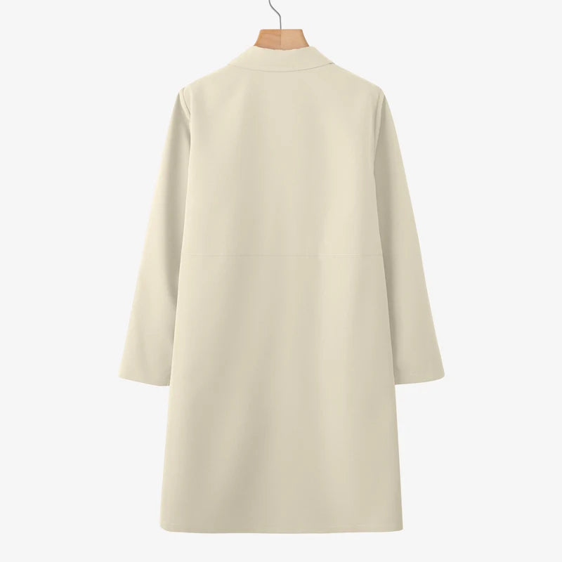 Zyrana Lapel Neck Loose Trench Coat