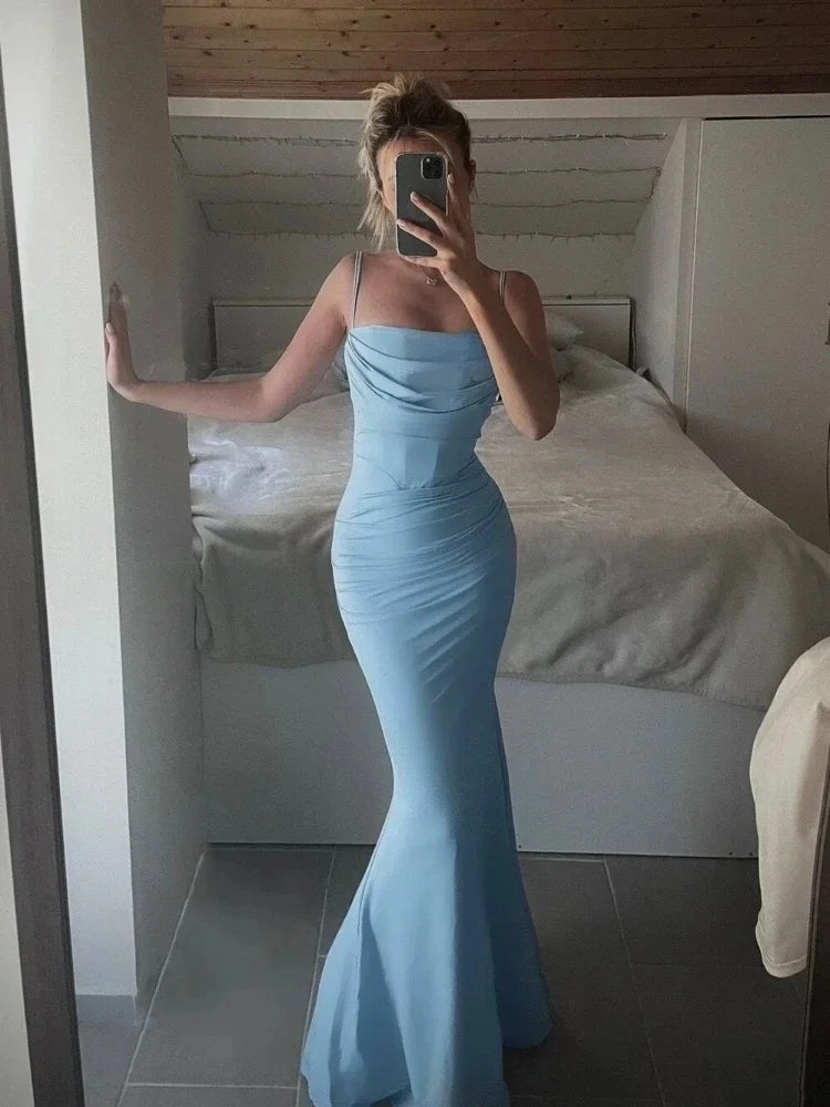 Suninheart White Draped Maxi Dress