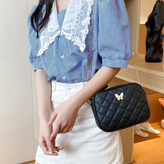 Zyrana Diamond Chain Crossbody Bag