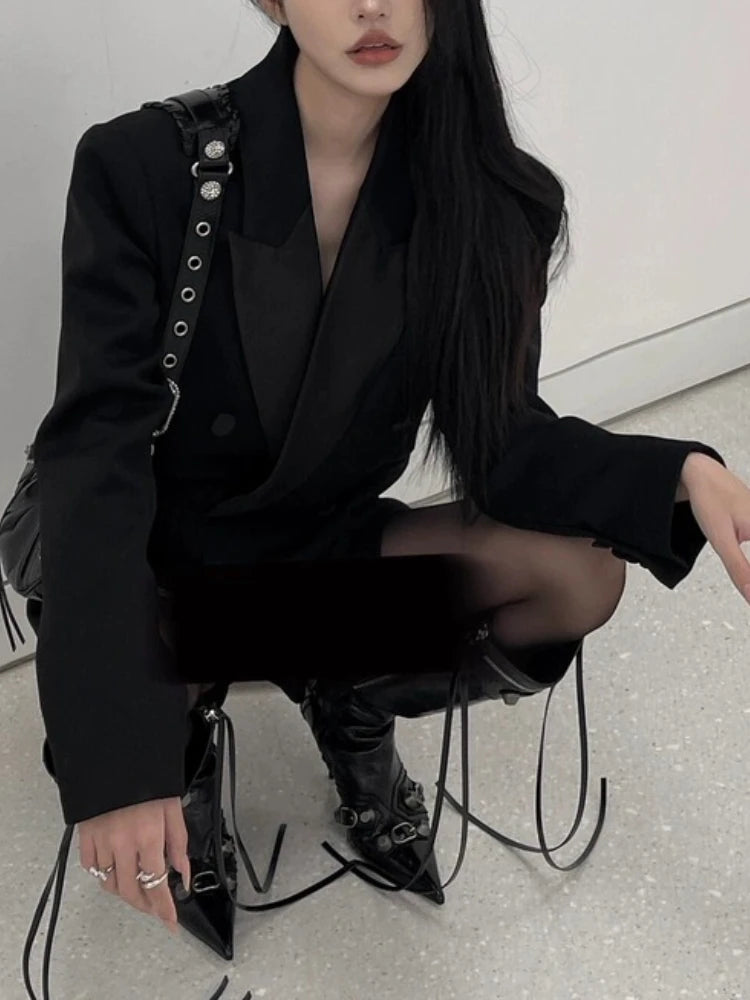 Zyrana Slim Fit Double-Breasted Blazer