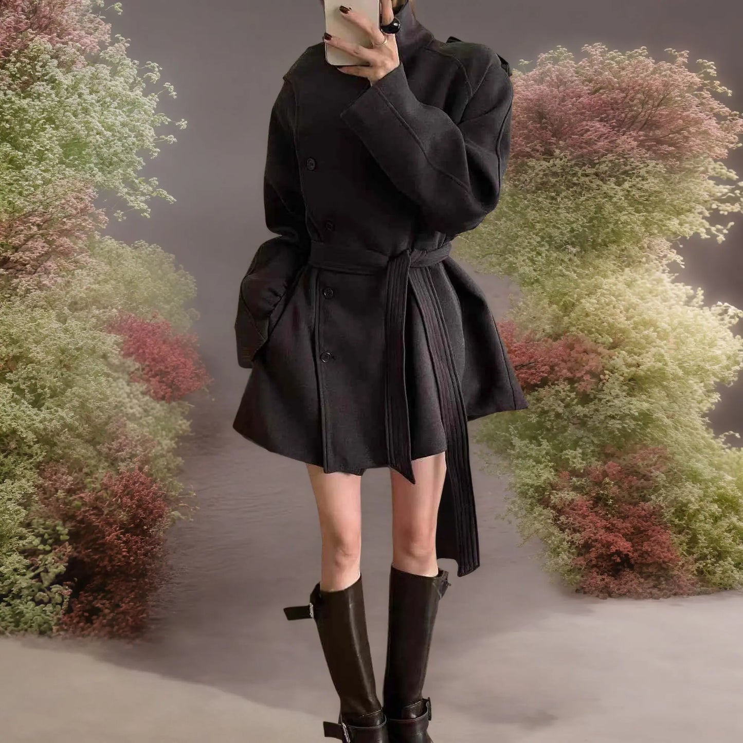 Zyrana Belted Trench Coat